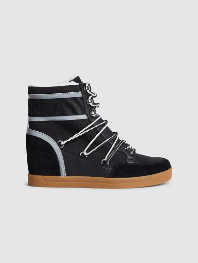 Calvin Klein Cipők HU267159 | Calvin Klein Shearling Trainer Női Csizma Fekete